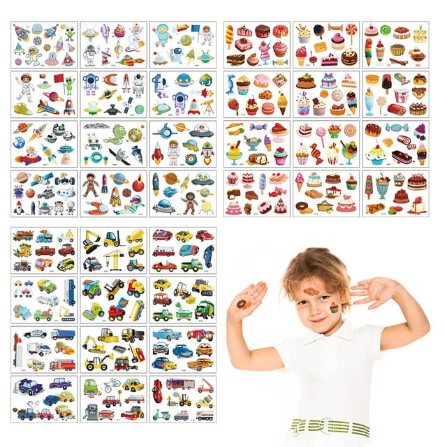 Tatuajes temporales para regalos de fiesta, temas variados que estimulan la creatividad, tatuajes no tóxicos de larga duración y de fácil aplicación, favoritos de Disney para el asistente de