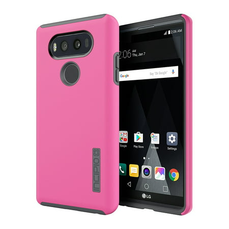 DualPro Case for LG V20 Smartphone - Pink / Charcoal, Innovative hybrid design: two layers of defence for excellent drop protection while remaining thin and easy to hold By Incipio Ship from