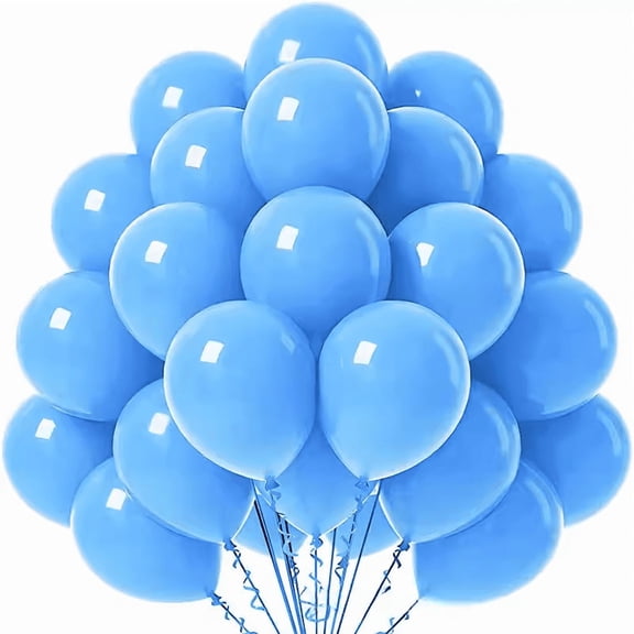 suxuMhao Party Balloons, 10 Inch Round Inflatable Latex Balloons, 40 Pcs Light Blue Balloons for Wedding Decorations, Birthday Party, Outdoor Balloons, Perfect Decoration for Holiday Gatherings
