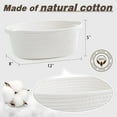 thumbnail image 5 of clackibukvyz 2Pcs Small Woven Basket with Gift Bags and Ribbons, 12" x 8" x 5" Empty Gift Basket with Handles, White, 5 of 7