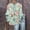 Mint Green, variant on Winter Clothing For Women Half Sleeve V Neck Printed Shirt Bubble Wrinkles Casual Loose Winter Red S-3Xl