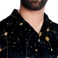 thumbnail image 5 of Constellation Men's Casual Poplin Button Down Short Sleeve Shirts for Summer Beach - Unisex, 5 of 6