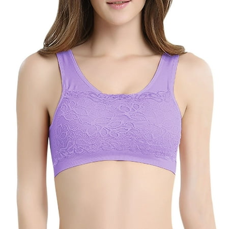 LLYWEY Push up Bras for Women on Clearance Wireless Push up Bras Women Ladies Convertible Bra Style-440 Women Multiway Bra Feature Adult Female Cotton Sports Bras Purples 36B