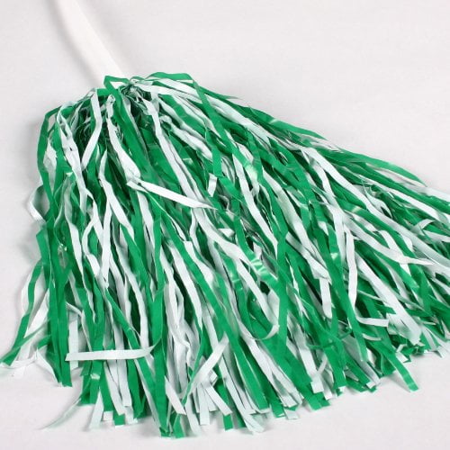 Green and White Pom Poms