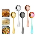 thumbnail image 2 of Djiypn 3Pcs Dinner Spoons Set, Stainless Steel Large Tablespoons, Metal Cutlery Spoon, Soup Spoon, Spoons Silverware for Home, Kitchen, Restaurant, Dishwasher Safe 7.36Inch, Multicolor, 2 of 8