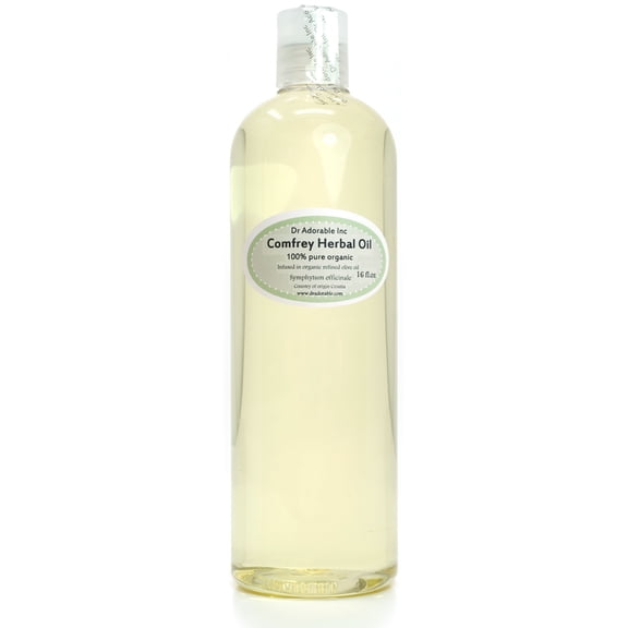 Dr.Adorable - Comfrey Herbal Oil Infused 100% Pure Organic Cold Pressed Natural 16 oz