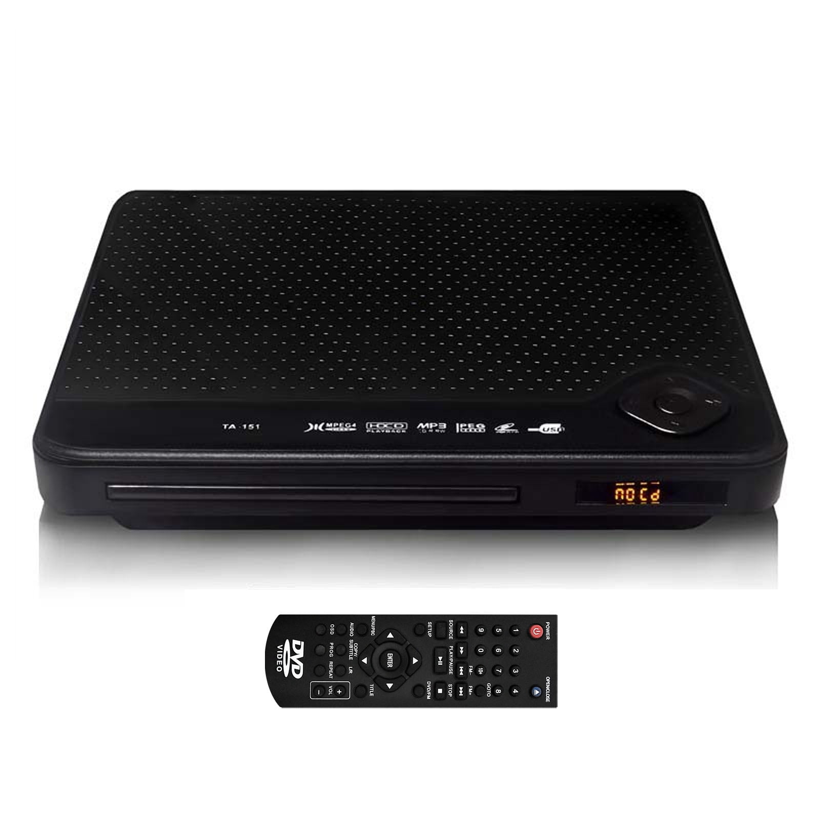 DVD Players for TV, DVD Players with AV/Coaxial Output &USB Input That Play All Regions, Simple DVD Player for Elderly, CD Player for Home Stereo System, Support Multi Format