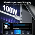 100W Retractable Multi Charging Cable, 6 in 1 Retractable iPhone