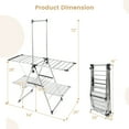 thumbnail image 3 of Gymax 2-Tier Folding Clothes Drying Rack Laundry Drying Rack Laundry Drying Rack Metal, 3 of 10