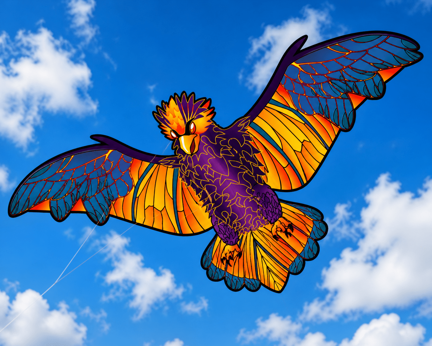 3-D Firebird SuperSized Nylon Kite 65 inch Wingspan