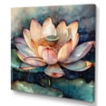thumbnail image 2 of DESIGN ART Designart "Orange Lotus Floral Dreams I" Floral Lotus Canvas Prints 16 in. wide x 16 in. high, 2 of 5