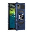 thumbnail image 2 of Compatible for Nokia C110 Case w/Tempered Glass Screen Protector [Military Grade] Ring Car Mount Kickstand Shockproof Hard Phone Case - Blue, 2 of 7