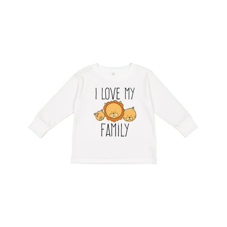 

Inktastic I Love My Family Gift Toddler Boy or Toddler Girl Long Sleeve T-Shirt