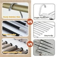 thumbnail image 4 of Pants Hangers Space Saving, 3 Pack Magic Non-Slip Stainless Steel Clothes Jean Hangers for Closet, Anti-Slip Hanger for Pants Skirts Scarf Legging, 4 of 7