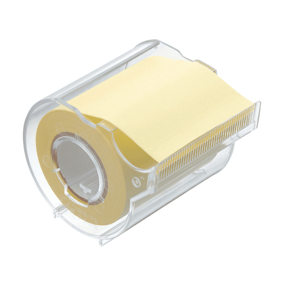 Yamato Memoc Recycled Sticky Note Dispenser: 2 in. x 33 ft. (Light Yellow)