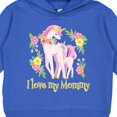 thumbnail image 3 of Inktastic I Love My Mommy Unicorn with Pink and Yellow Flowers Toddler Hoodie, 3 of 4
