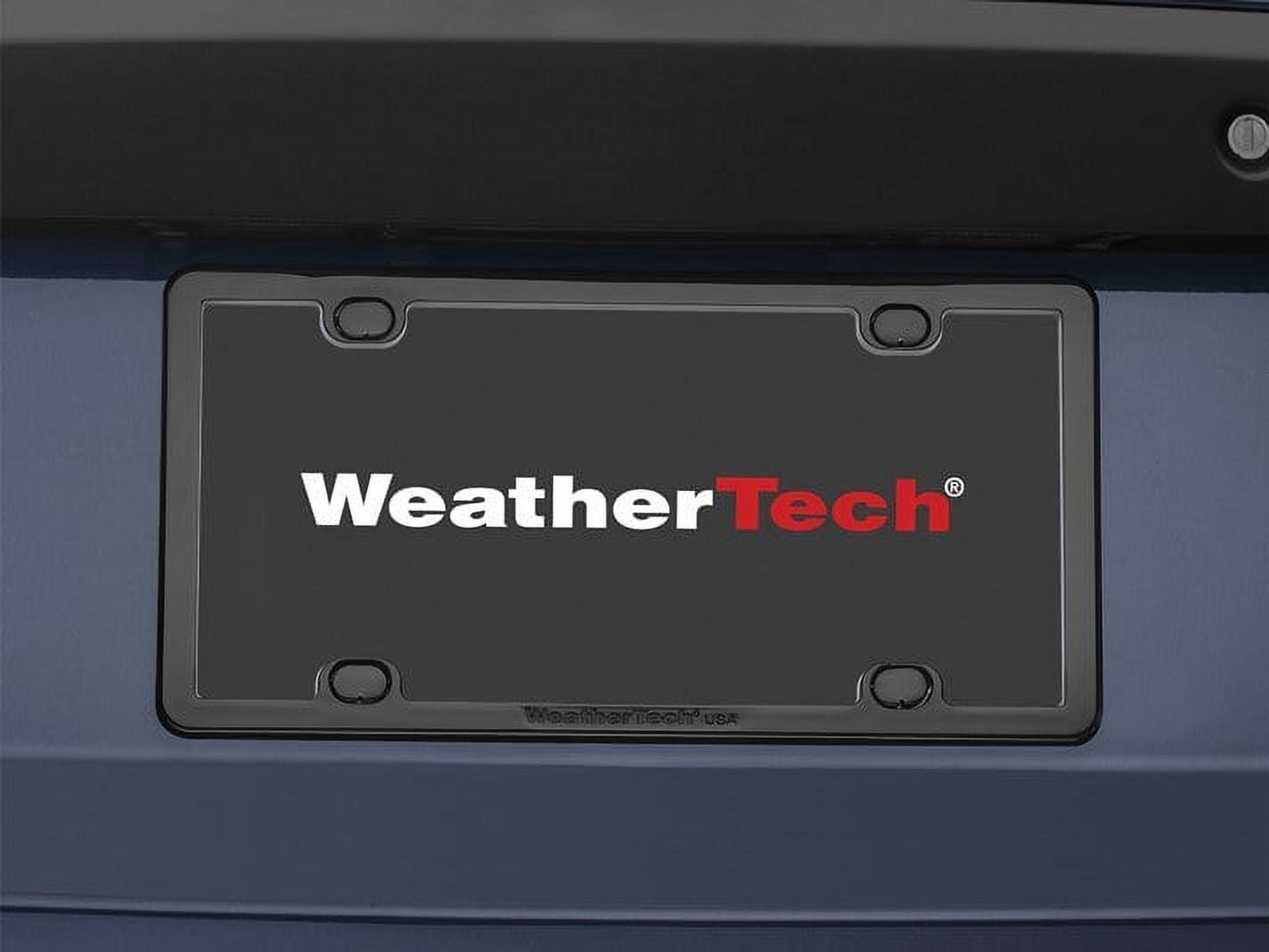 WeatherTech PlateFrame - Solid black weather-resistant low profile protective license plate frame, Black