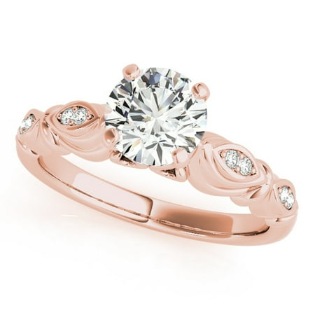 1/2 Carat Elegant Design Halo Engagement Diamond Ring Crafted In 10k Rose Gold