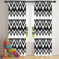 thumbnail image 5 of Blackout Kids Curtains,Black and White Zigzag Pattern Childrens Insulated Curtains Set Of 2,Bedroom Essentials,Toddler Room Decor 42x84in(106x213cm), 5 of 5