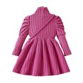 thumbnail image 4 of KIDDALLEY Robe en Polaire Chaude à la Mode pour Filles / Rose Rouge / 4-5 Ans, 4 of 6