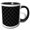 Black/White, variant on 3drose, Seamless Curved Star Pattern Background - Abstract Vector Graphic, 15oz Mug