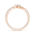 thumbnail image 2 of ANGARA Natural Diamond Heart Promise Ring in 14K Rose Gold for Women (Size-4mm | Color-I-J | Clarity-I1-I2) | April Birthstone, Birthday, Anniversary, Jewelry Gift for Women | Natural Diamond Ring, 2 of 8