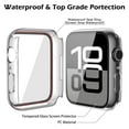thumbnail image 2 of For Apple Watch Series 10 [42mm] Waterproof Case, IC ICLOVER Full Cover Snap-on Cover with Built-in Clear Glass Screen Protector Anti-Scratch & Shockproof Hard PC Clear Bumper iWatch Series 10 42mm, 2 of 7