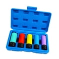 thumbnail image 4 of Juego de 5 vasos genéricos para tuercas de rueda de 1/2 pulgada, juego de vasos de impacto, protector de rueda fácil de usar, juego de extractor de Caja de almacenamiento azul, 4 of 8