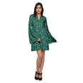thumbnail image 2 of Moomaya Pleated Dress For Women Plus Size Mini Dress With Long Bell Sleeve, 2 of 6