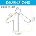 thumbnail image 5 of Unisex Adult Portable Raincoat Rain Poncho EVA Reusable with Hoods and Sleeves (Blue, 1), 5 of 7