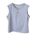 thumbnail image 1 of Girls Tank Tops Sleeveless Round Neck Basic Crop Tops for Kids, 1 of 4