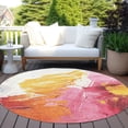 thumbnail image 6 of Addison Rugs Chantille Indoor/Outdoor Transitional Abstract Blush Machine Washable Round Rug, 8' x 8', 6 of 7