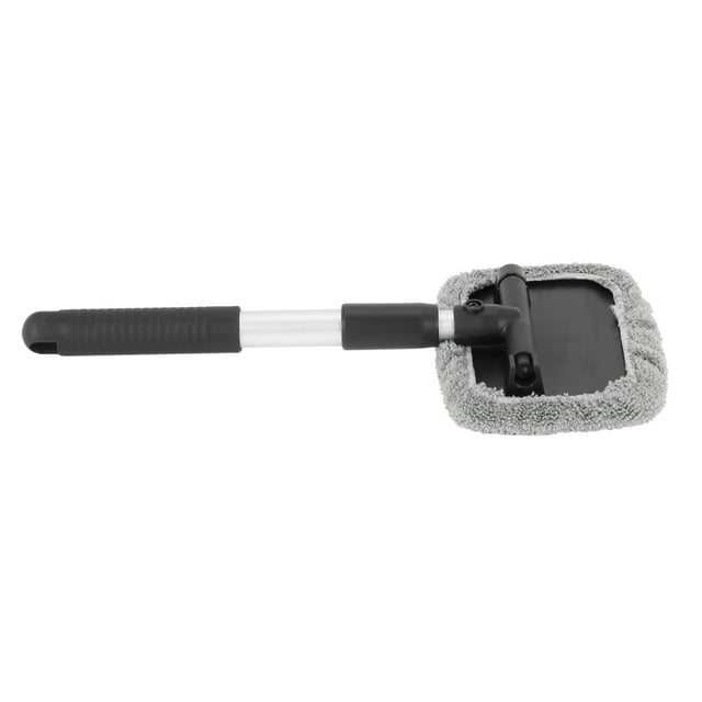 2X Car Window Cleaner Brush,Windshield Glass Cleaning Tool Extendable Aluminum Handle with 8Pcs Microfiber Covers