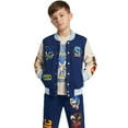 thumbnail image 2 of Sonic The Hedgehog Boys Varsity Jacket, T-Shirt and Jogger Sweatpants 3-Piece Outfit Set- Sizes 4-12, 2 of 7