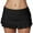 Black, variant on Women's High Waist Swim Skirt - Built-in Shorts, Polyester Spandex, Elastic Waist, Split Design, Casual Beachwear for Water Activities