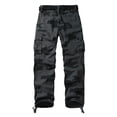 thumbnail image 4 of Men's Relaxed Fit Cargo Pants,Cotton Camo Work Pants with 6 Pockets,Durable Outdoor Utility Hiking Pants,No Belt, 4 of 6