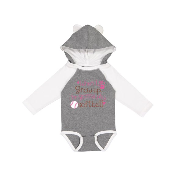 Inktastic Future Softball Player Girls Girls Long Sleeve Baby Bodysuit