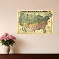 thumbnail image 3 of 16" x 24" Vintage 1862 Civil War Map Wall Art, 3 of 8