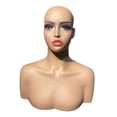 thumbnail image 2 of Cabeza maniquí femenina con soporte para pelucas y hombros, soporte profesional para pelucas, busto maniquí para sombreros, collares y diademas., 2 of 8