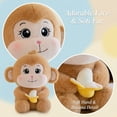 thumbnail image 2 of 23cm Realistic Banana Monkey Stuffed Plush, Soft Brown Monkey Stuffed Animal, Huggable Cartoon Monkey Plushie, Collectible Plush Toy for Home Decor, Gift for Monkey Lovers & Collectors, 2 of 4
