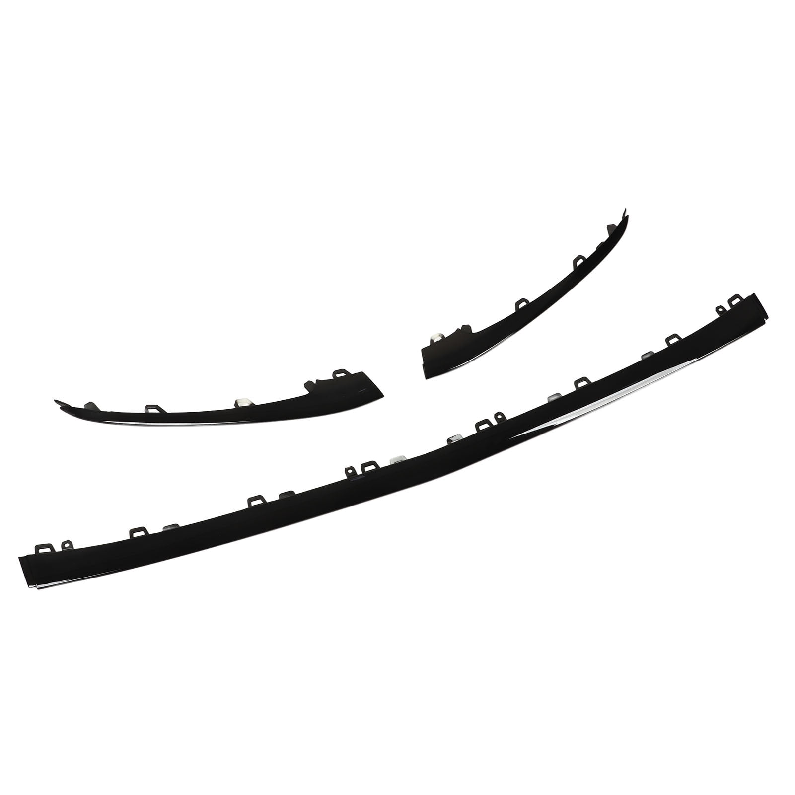 Front Bumper Trim Molding, Car Front Body Kit Left Middle Right Gloss