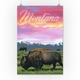 thumbnail image 3 of Montana, Bison and Sunset (16x24 Giclee Gallery Art Print, Vivid Textured Wall Decor), 3 of 3