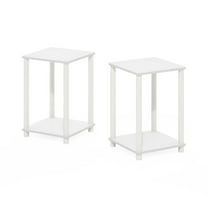 Turn-N-Tube Haydn End Table, White/White, Set of 2