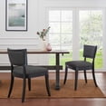 thumbnail image 2 of Side Dining Chair, Set of 2, Grey Gray, Fabric, Kitchen Cafe Bistro Hospitality Restaurant, Modern Contemporary HB33424, 2 of 8