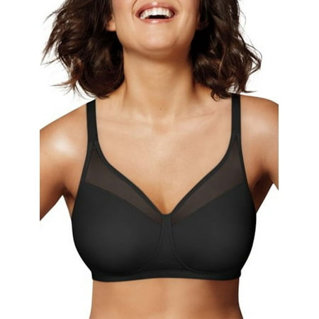 

Playtex 18 Hour Smoothing Minimizer Wirefree Bra Black 42DDD Women s