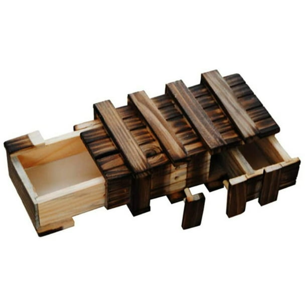 Caja de rompecabezas de madera con compartimento secreto, caja de rompecabezas, juguete de descompresión para adultos