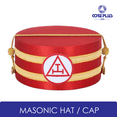 thumbnail image 4 of Royal Arch Masonic Chapter Crown Cap - Red & Gold, 4 of 5