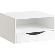 Modern Floating Shelf and Side Table; 12.5 x 10 x 7; Natural Wood; Modern Minimalist Floating End Table for Storage and Display