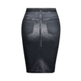 thumbnail image 3 of Orqqct Women High Waist Stretchy Side Pockets Short Denim Skirts, 3 of 4
