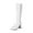 Z2 White, variant on Women's Platform Knee High Boots with Block Heels Full Zipper Design for Everyday Wear and Versatile Outfit Combinations,Color:Gold,Size:6.5